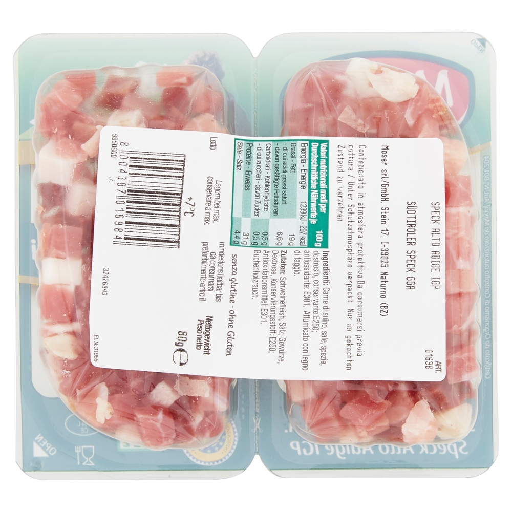 Cubetti Speck Alto Adige IGP, 80 g